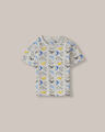 Playera Cuello Redondo Estampada,BLANCO HUESO